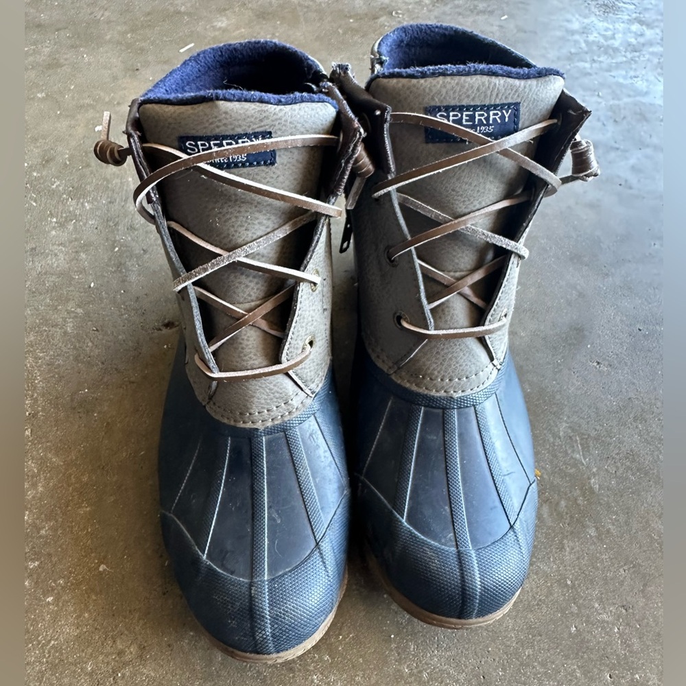 Sperry Brown and Blue Duck Boots - Picture 8 of 9